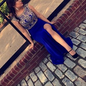 Royal blue prom dress